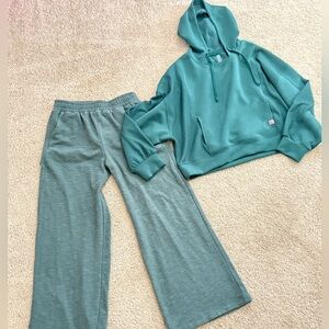 New. Zenana Wide Leg Slug Lounge Size M. Color: Jade.